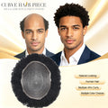 Icon Lace Afro Curly Toupee For Black Men Invisible Full Super Welded HD Lace Human Hair Units Natural Afro Curl Human Hairpieces For African American Men | Fast Domestic USA Shipping