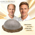 Full Poly 0.10mm Mens Toupee Thin Soft Human Hair Systemfor Men All Transparent Skin Replacement Durable PUHairpiece Wig for Men