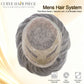 Fine Mono Toupee for Men Thin Skin Front Mens Toupee Human Hair Replacement System NPU Mens Hair Wig