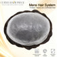 Pro-Grade Ultra Thin Skin Hair Systems for Men V-Looped Knots Mens Hairpieces Natural Hairline Toupee for Men