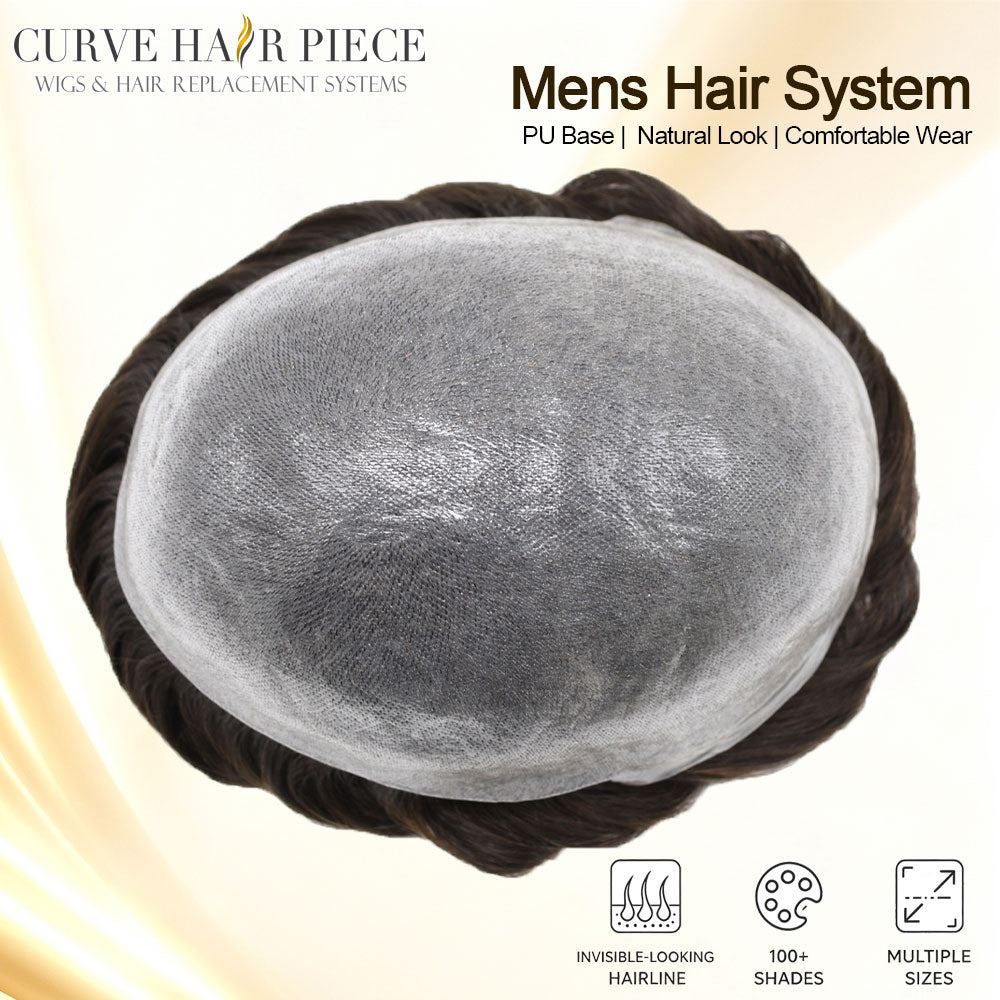 Pro-Grade 0.06mm Ultra Thin Skin Hair Systems for Men V-Looped Knots Mens Hairpieces Natural Hairline Toupee for Men