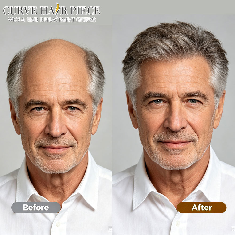 Fine Mono Mens Toupee Remy Virgin Human Hair Thin Skin Hair Replacement System Durable Monofilament Wig Hairpiece for Men