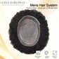 Curve Hair Units For Black Men Human Hair Replacement System Fine Mono Durable African American Mens Hairpiece
