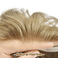 US Stock Men's Human Hair Toupee, French Lace Front With Poly Skin Coated Edge Hair System, Undetectable Bleached Knots Natural Hairline Breathable Hair Replacement For Daily & Salon Use