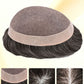 Toupee for Men Durable Fine Mono Mens Hair Replacement System Soft Human Hair Piece Poly Coated Around Hand Tied Mens Toupee Natural Looking Wigs