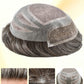 Fine Mono Poly Skin Toupee for Men with French Lace Front Natural Hairline Hair Replacement System