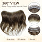 French Lace Mens Topper V- Shape Frontal Lace Front with PU Back 18CM x 4CM Indian Remy Human Hair For Receding Hairline Front Hair Loss Stock Replacement System