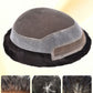 Curve Hair French Lace Front Mens Hair System Hand‑Tied Toupee For Men Undetectable Hairline Human Hairpiece