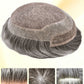 US Stock Men’s Human Hair Toupee Durable Fine Silk Monofilament Breathable Hair Replacement System For Daily & Salon Fast Domestic Shipping From USA Warehouse