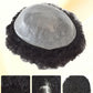 Hair Units for Black Men Thin Skin African American Men Full Poly Afro Curly Hair Units Wave Mens Hairpieces