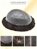 Mens Toupee Hairpiece European Human Hair Replacement Systems Soft Thin Skin Full Poly Durable Wig Units for Men
