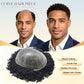 Hair Units for Black Men Thin Skin African American Men Full Poly Afro Curly Hair Units Wave Mens Hairpieces