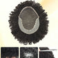 Afro Kink Curl Toupee for Black Men French Lace African American Human Hair Replacement Systems Breathable Hairpiece