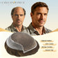 Hair Systems for Men Natural Hairline Human Hair Mens Toupee Swiss Lace Grey Wigs Bleached Knots French Lace Hairpiece