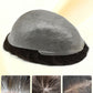 0.04mm Ultra Thin Skin Men's Toupee Invisible Hair Replacements Thin Poly Hairpiece Natural Hairline Human Hair System Black Brown Blonde Gray V-Looped Wigs for Man