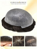 Ultra Thin Skin 0.06mm Mens Toupee Invisible Hair Replacement Thin Poly Hairpiece Natural Hairline Human Hair System Black Brown Blonde Gray V-Looped Wigs for Man
